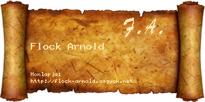 Flock Arnold névjegykártya