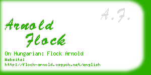 arnold flock business card